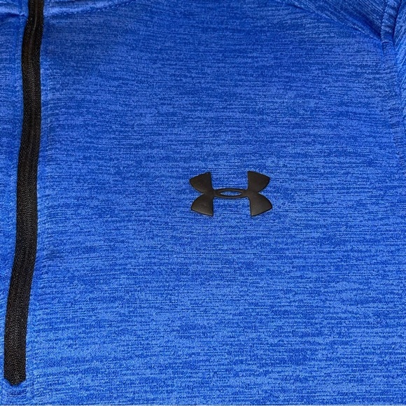 Under Armour Coldgear Quarter Zip Royal Blue Sweatshirt - Picture 8 of 14